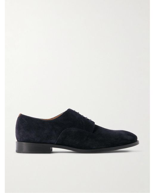 Paul Smith Blue Suede Oxford Shoes for men