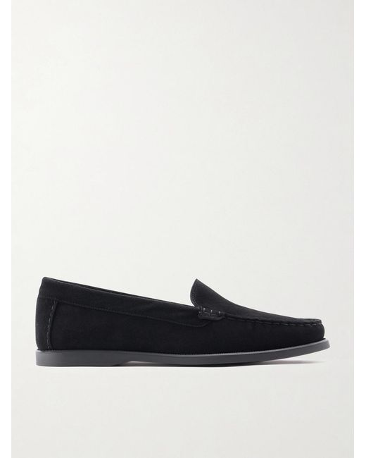 Saman Amel White City Suede Loafers for men