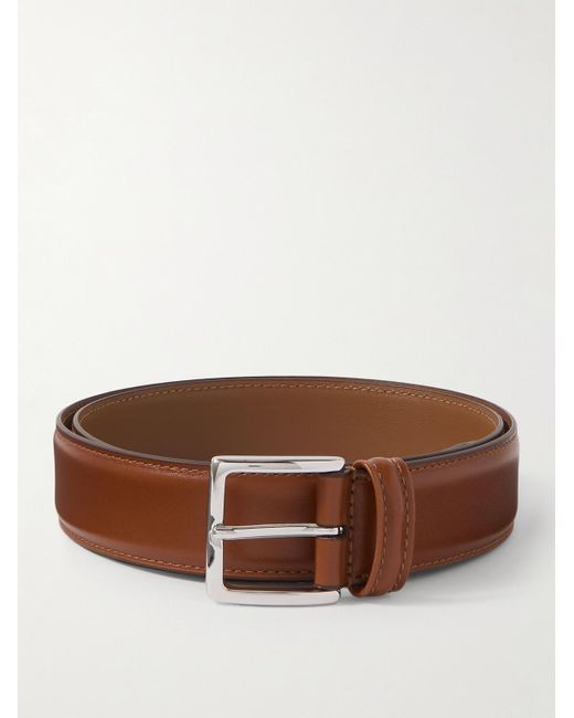 Andersons Brown 3.5Cm Leather Belt for men