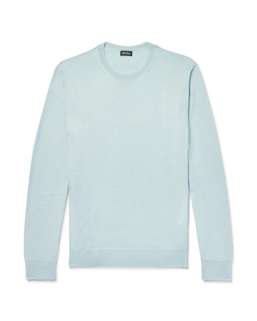 Zegna Blue Mulberry Silk for men