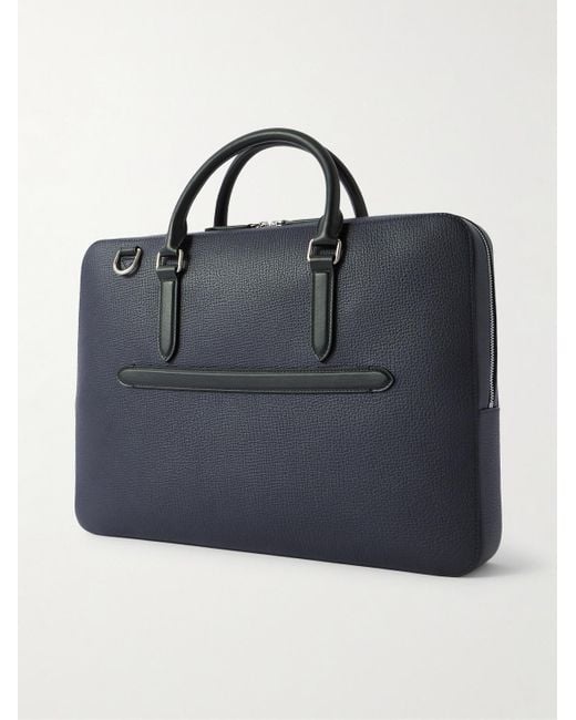 Smythson Black Ludlow Full-Grain Leather Briefcase for men