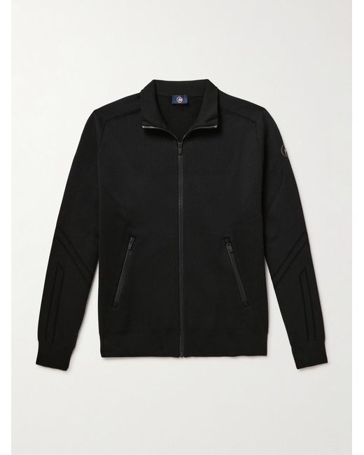 Fusalp Black Cyrion Double-Faced Wool-Blend Zip-Up Cardigan for men
