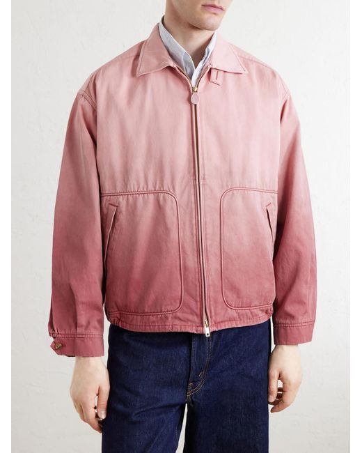 Beams Plus Pink Cotton-Twill Blouson Jacket for men