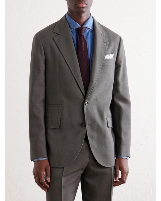 Brunello Cucinelli Black Virgin Wool Suit Jacket for men