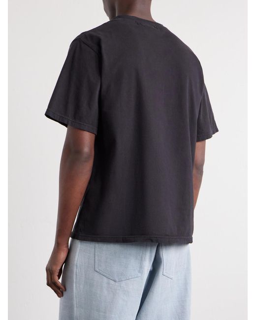 Remi Relief Black Lafayette Printed Cotton-Jersey T-Shirt for men