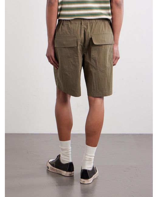 FRIZMWORKS Green Fatigue Straight-leg Cotton-blend Shorts for men