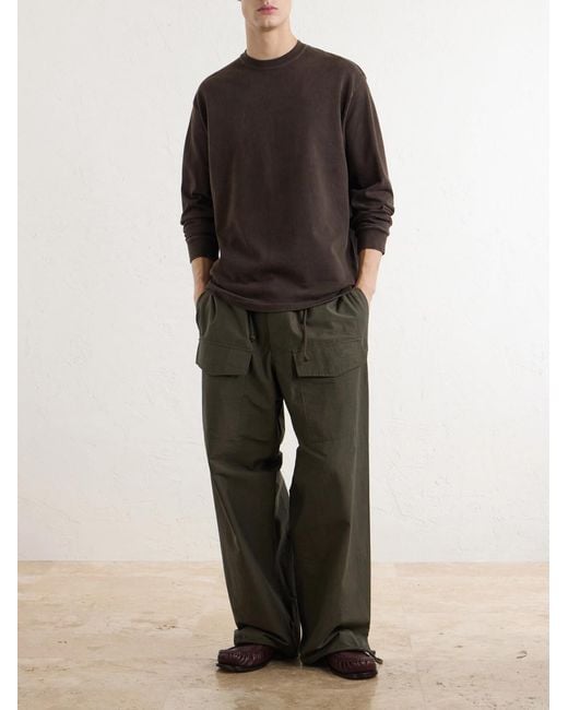 A.PRESSE Brown Cotton-Jersey T-Shirt for men