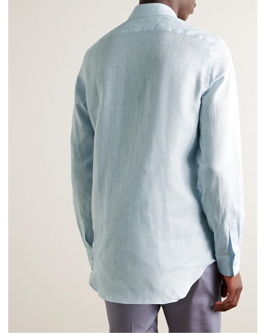 Paul Smith Blue Linen Shirt for men