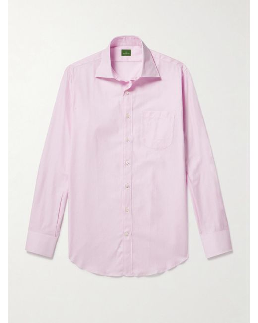Sid Mashburn Pink Textured-cotton Shirt for men