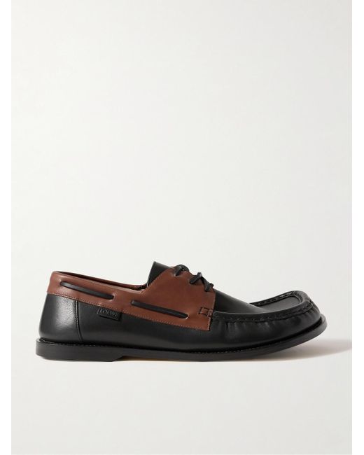 Loewe Campo Bootsschuhe aus Leder in Colour-Block-Optik in Brown für Herren
