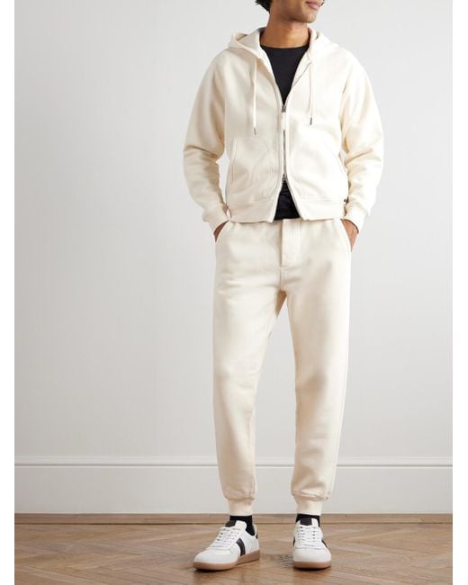 Tom Ford Schmal zulaufende Jogginghose aus Baumwoll-Jersey in Natural für Herren