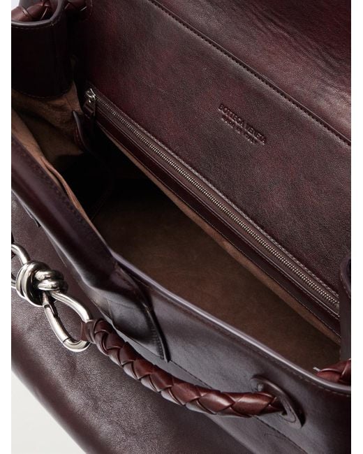 Bottega Veneta Brown Andiamo Large Leather Messenger Bag for men