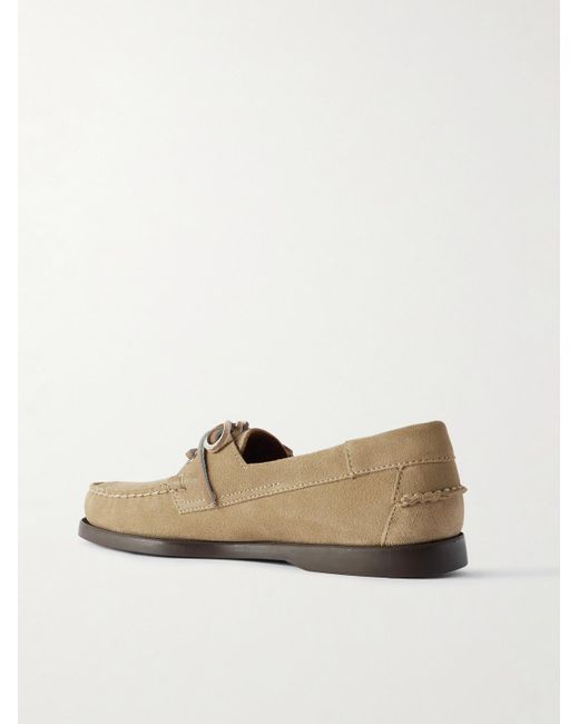 Sebago Docksides Portland Bootsschuhe aus Veloursleder mit Lederbesatz in Brown für Herren
