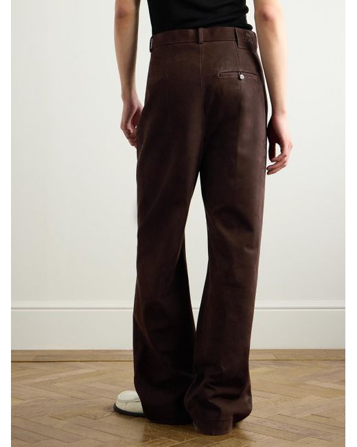 Pantaloni A Gamba Larga di Loewe in Brown da Uomo