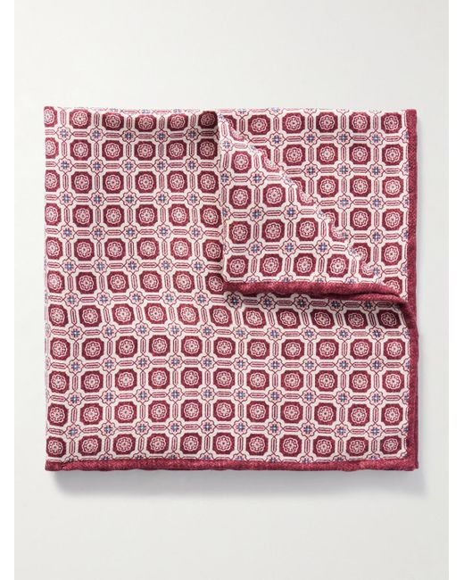 Fazzoletto Da Taschino di Brunello Cucinelli in Red da Uomo