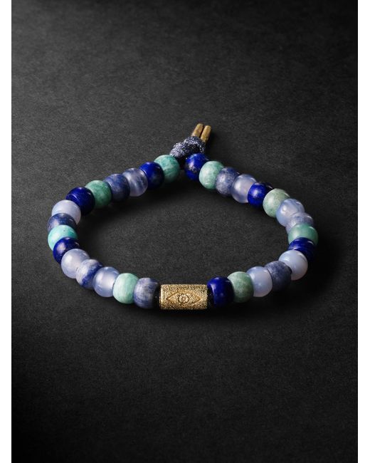 Carolina Bucci Black Protection Forte Beads Multi-Stone Bracelet for men