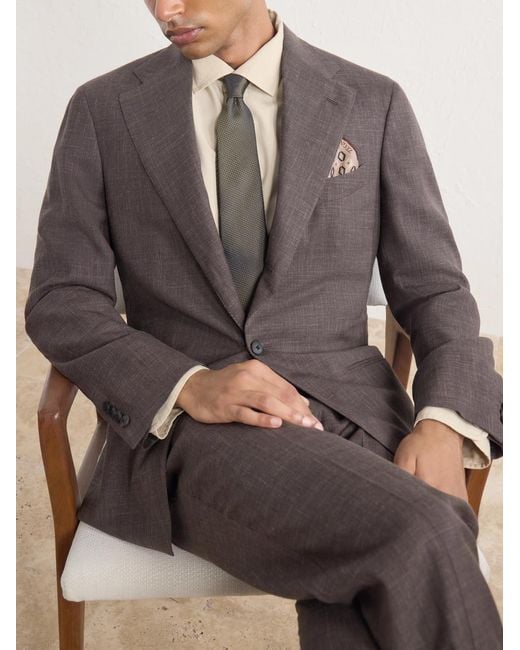Zegna White 8 Cm Silk-Jacquard Tie for men