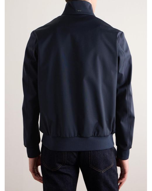 Herno Blue Virgin Wool Blouson Jacket for men