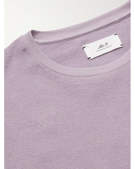 Mr P. T-Shirt aus Biobaumwollfrottee in Purple für Herren