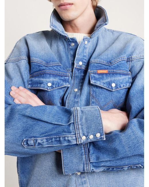 CHERRY LA Blue Wrangler Denim Jacket for men