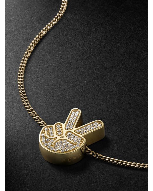 Eera Black Virgil Diamond Necklace for men