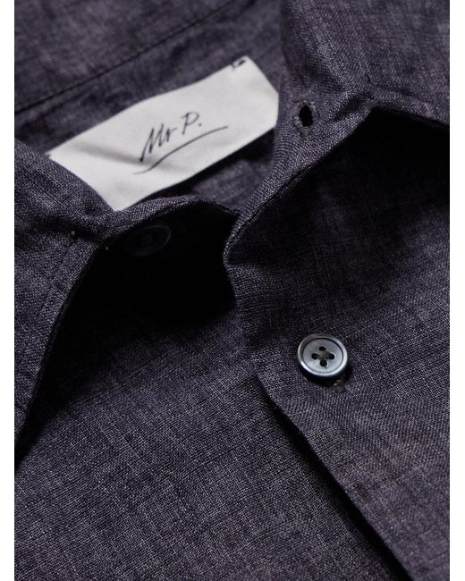 Mr P. Blue Linen Shirt for men