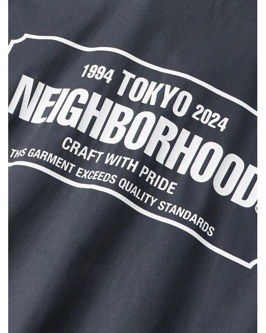 Neighborhood Blue Logo-Print Cotton-Twill Jacket for men