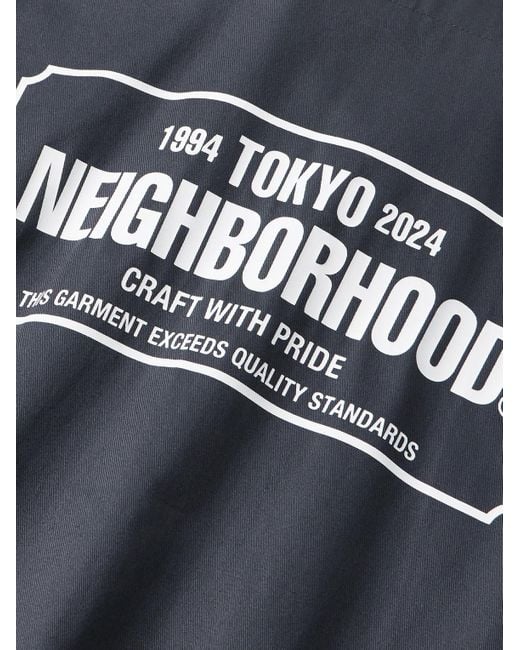Neighborhood Blue Logo-print Cotton-twill Jacket for men