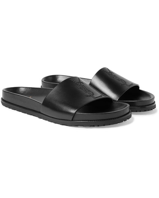 Saint Laurent Black 'jimmy' Slide Sandals for men