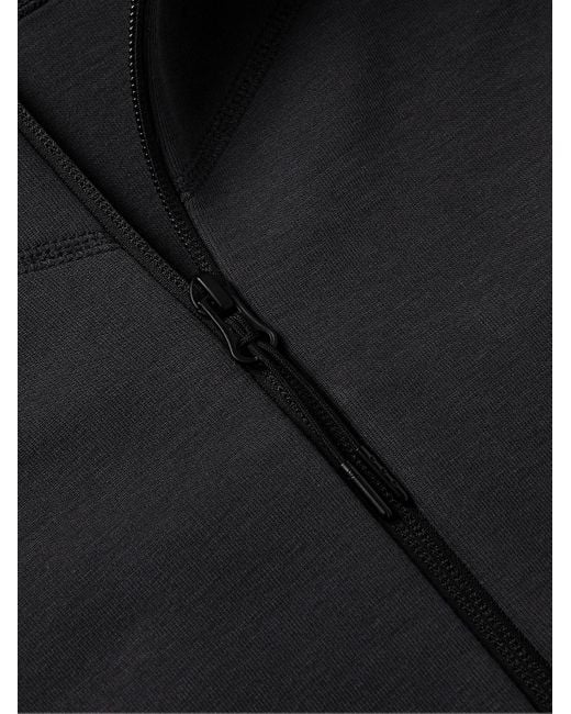Nike Black Logo-print Cotton-blend Tech Fleece Zip-up Hoodie for men
