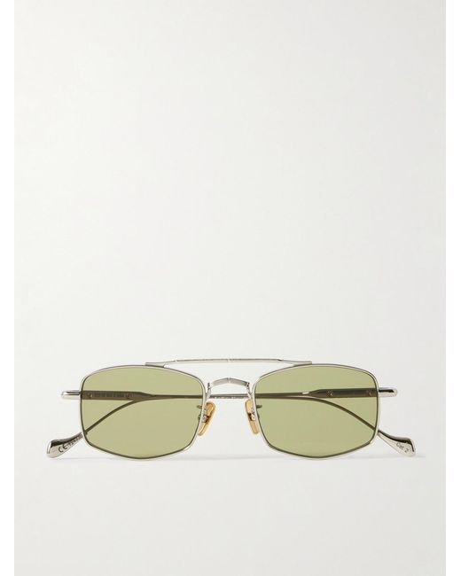 Cutler & Gross Green The Great Frog Bowie Aviator-Style Titanium Sunglasses for men