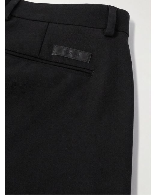 Pantaloni a gamba dritta in twill di lana con pinces di Versace in Black da Uomo