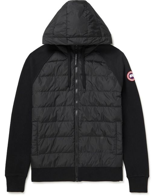 Canada Goose Hybridge Huron Quilted Shell And Cottonjersey Down Jacket