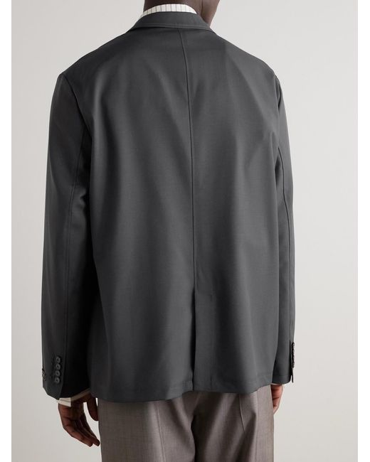 A Kind Of Guise Black Unstructured Wool Blazer for men