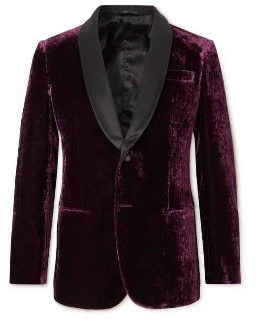 Giorgio Armani Shawl-collar Velvet And Silk-satin Tuxedo Jacket in ...