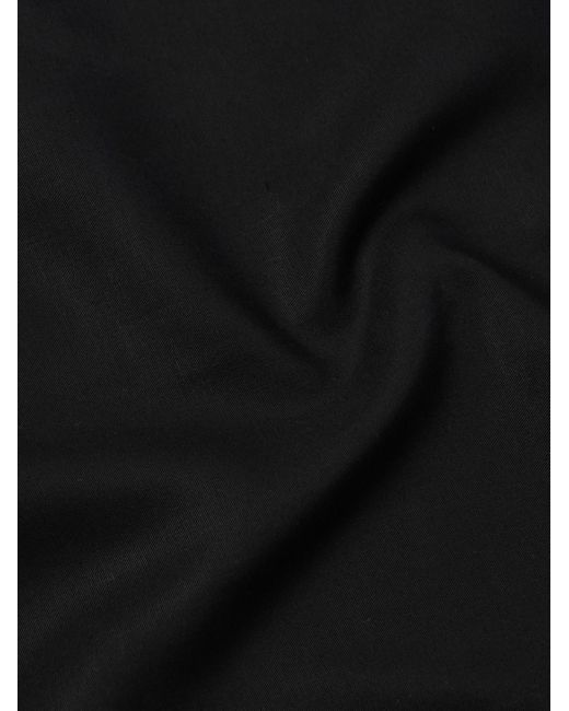 CDLP Black Convertible-collar Tm Lyocell Poplin Pyjama Shirt for men