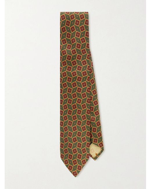 9Cm Printed Silk-Twill Tie di Rubinacci in Natural da Uomo