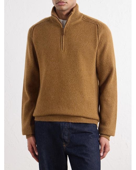 Sease Natural Cashmere Half-Zip Sweater for men
