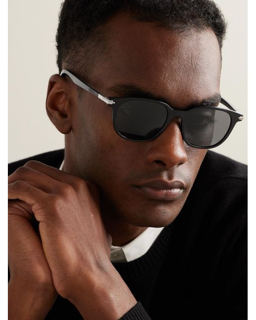 Dior Gray Diorblacksuit S12i D-frame Acetate Sunglasses for men