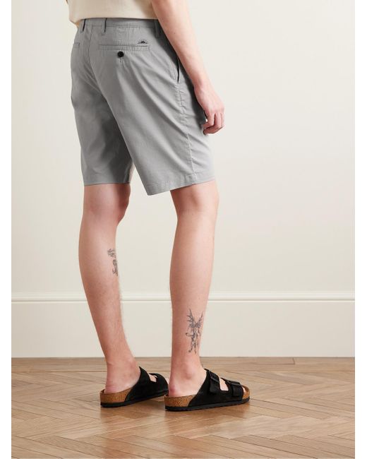 Faherty Brand Gray Movementtm Straight-leg Organic Cotton-blend Shorts for men
