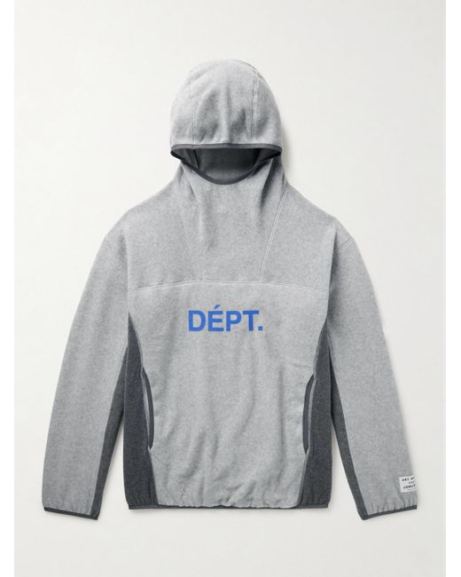 GALLERY DEPT. Gray Trail Logo-Print Fleece Hoodie for men