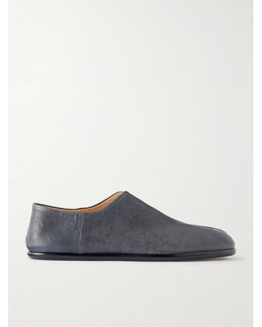 Maison Margiela Blue Tabi Babouche Split-Toe Leather Slip-Ons for men