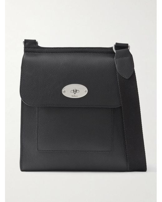 Mulberry Black Antony Full-grain Leather Messenger Bag for men