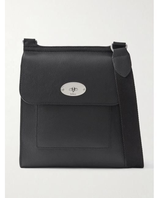 Mulberry Antony Umhängetasche aus vollnarbigem Leder in Black für Herren