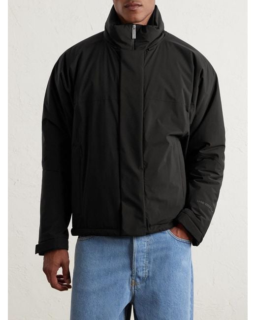 Laminar Black Padded Shell Hooded Jacket for men