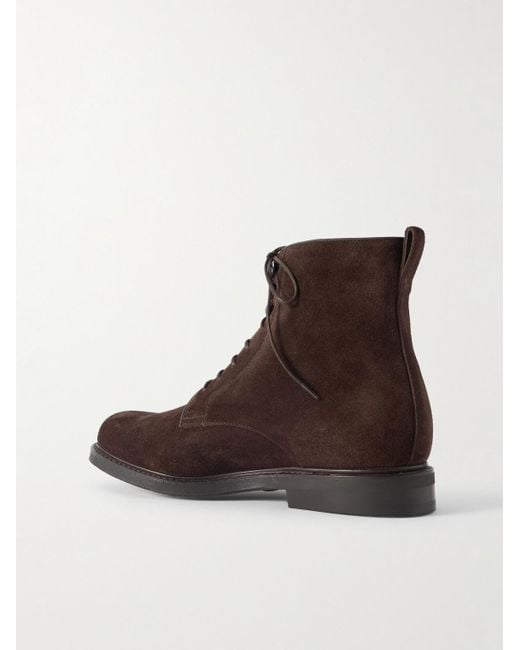 Church's Brown Pullford Suede Lace-Up Boots for men