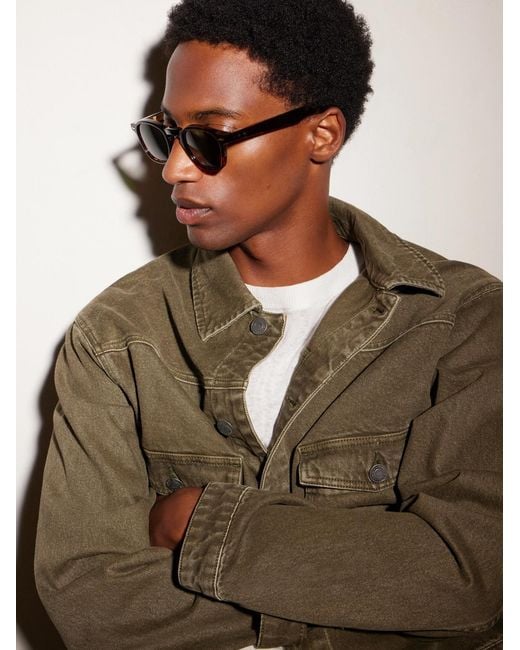 Jacques Marie Mage Green Zephirin Round-frame Acetate Sunglasses for men