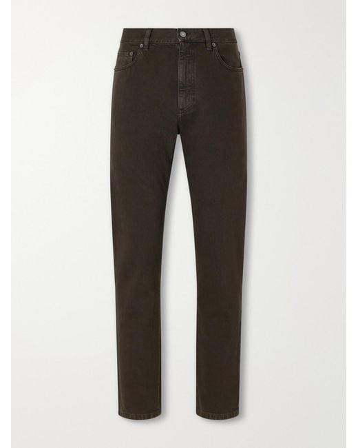 Zegna Gray Roccia Slim-Fit Garment-Dyed Jeans for men
