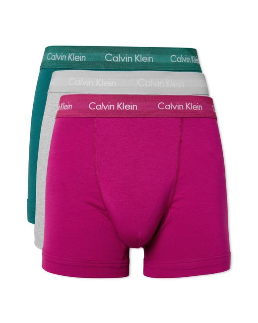 Calvin Klein Pink Three-pack Stretch-cotton Boxer Briefs for men