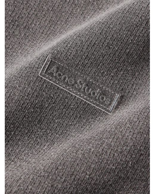 Acne Fester U Sweatshirt aus Baumwoll-Jersey in Stückfärbung in Gray für Herren